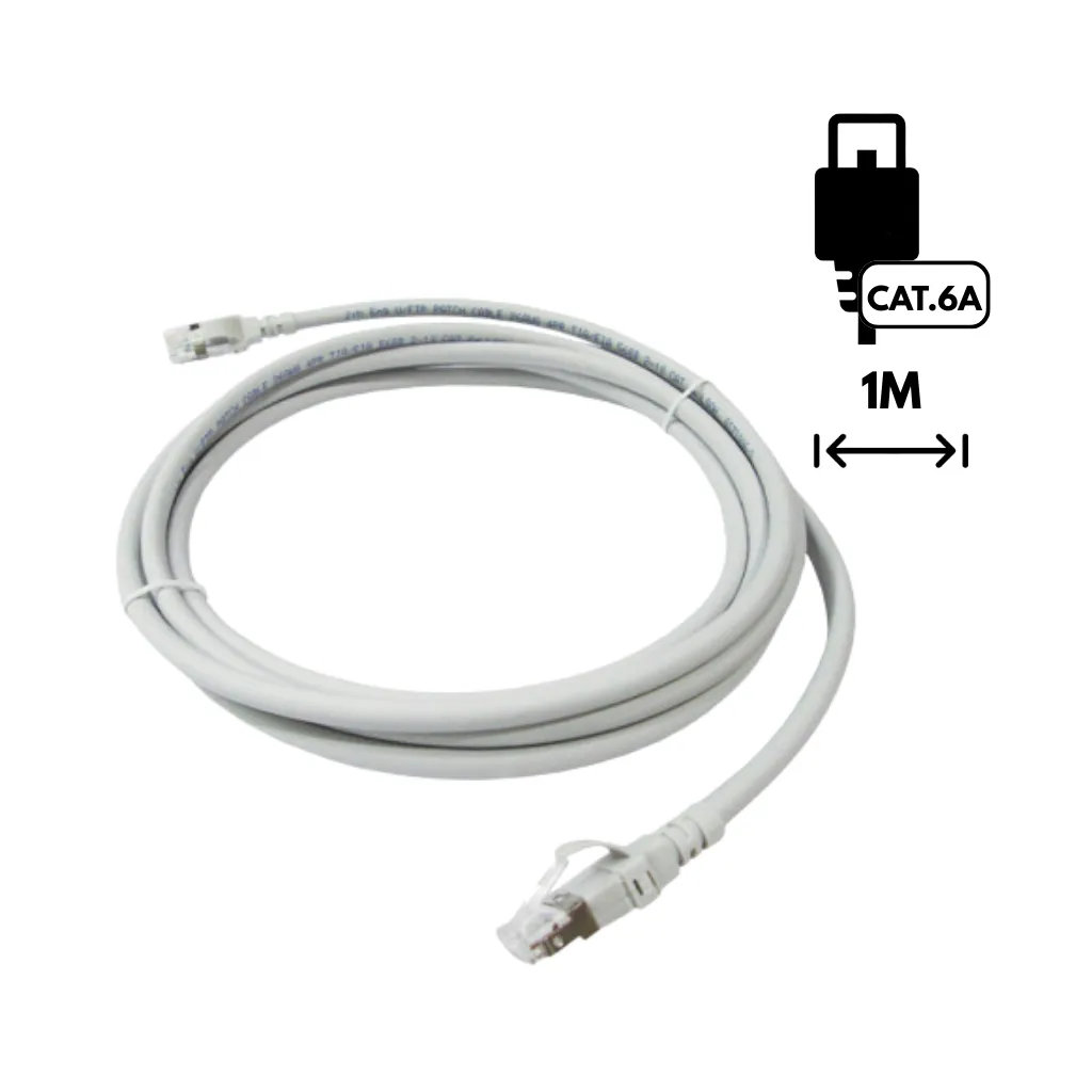 [6A-CBHC-WH1] PATCH CORD CAT6A LSZH BLANCO 1MTS DIXON