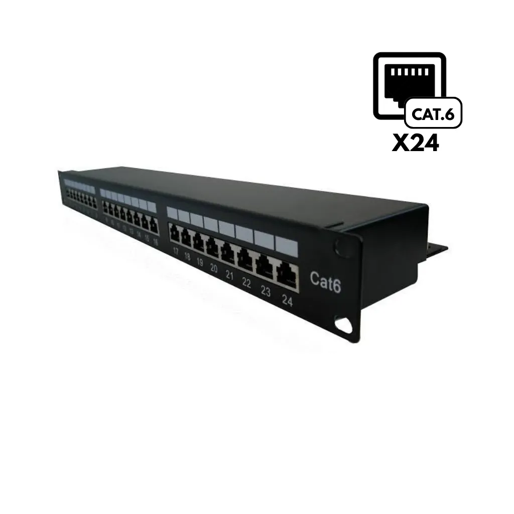 [P24T-K11-C6C/BK] PATCH PANEL CAT6 TIPO 110 24P DIXON