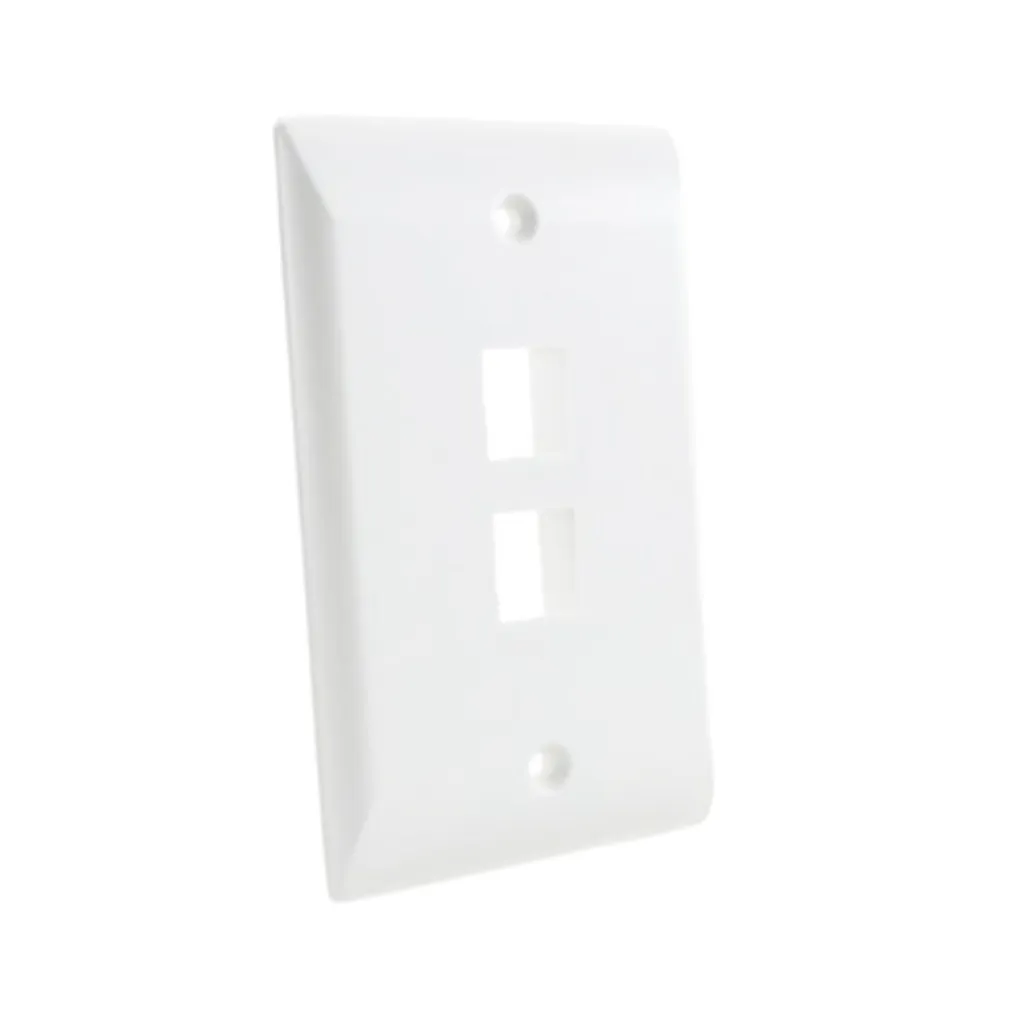 [JE3002WH] FACE PLATE P/RJ45 BLANCO 2PUERTO DIXON