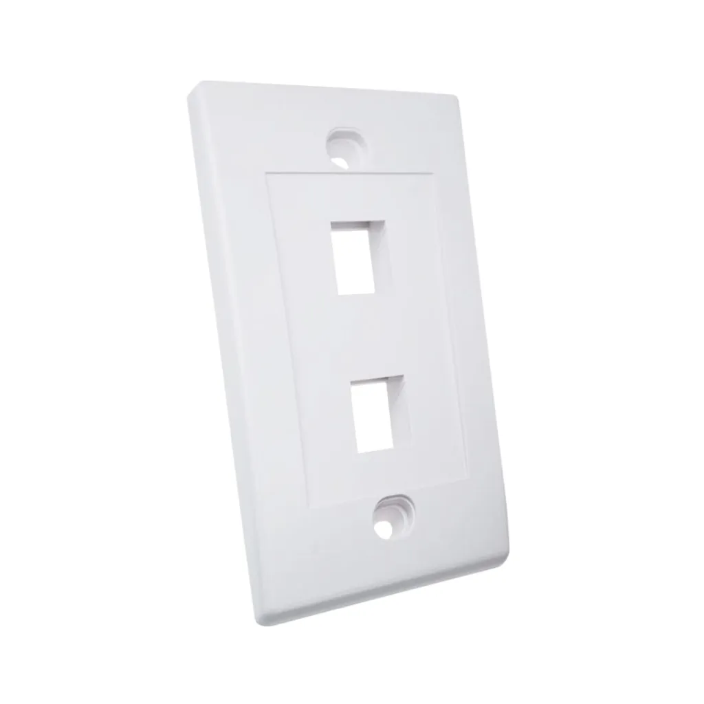 PLACA DE PARED P/RJ45 FACEPLATE EJECUTIVA BLANCO 2VIA DIXON