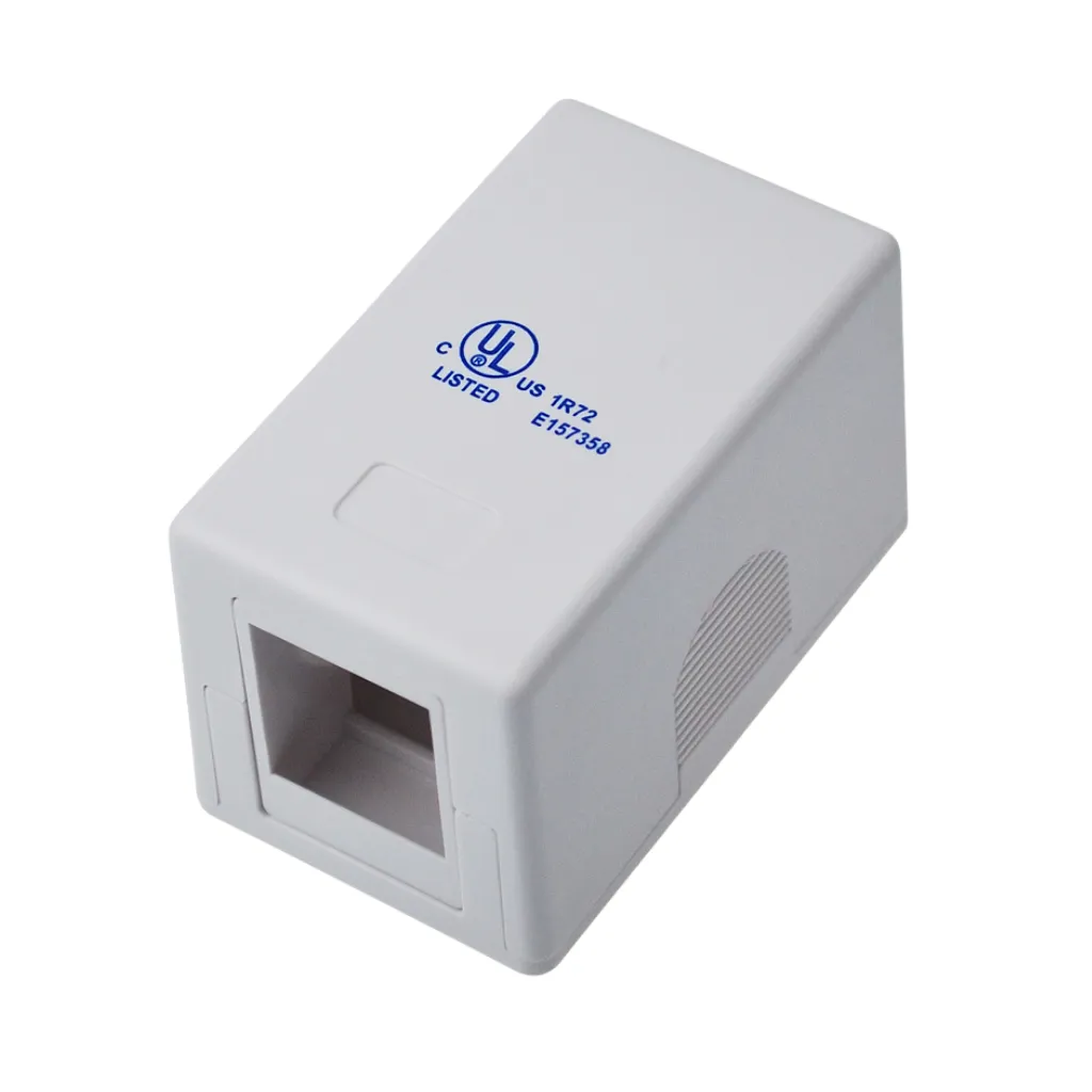 [JE301/WH] ROSETA DE PARED SUPERFICIAL P/RJ45 BLANCO 1PUERTO DIXON