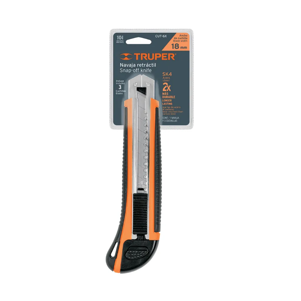 CUTTER PROFESIONAL C/ALMA METALICA -GRIP C/3 ACCESORIOS  CUT-6X TRUPER