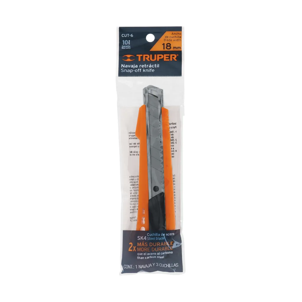 [16974] CUTTER PROFESIONAL CON ALMA METALICA 18MM CUT-6 TRUPER