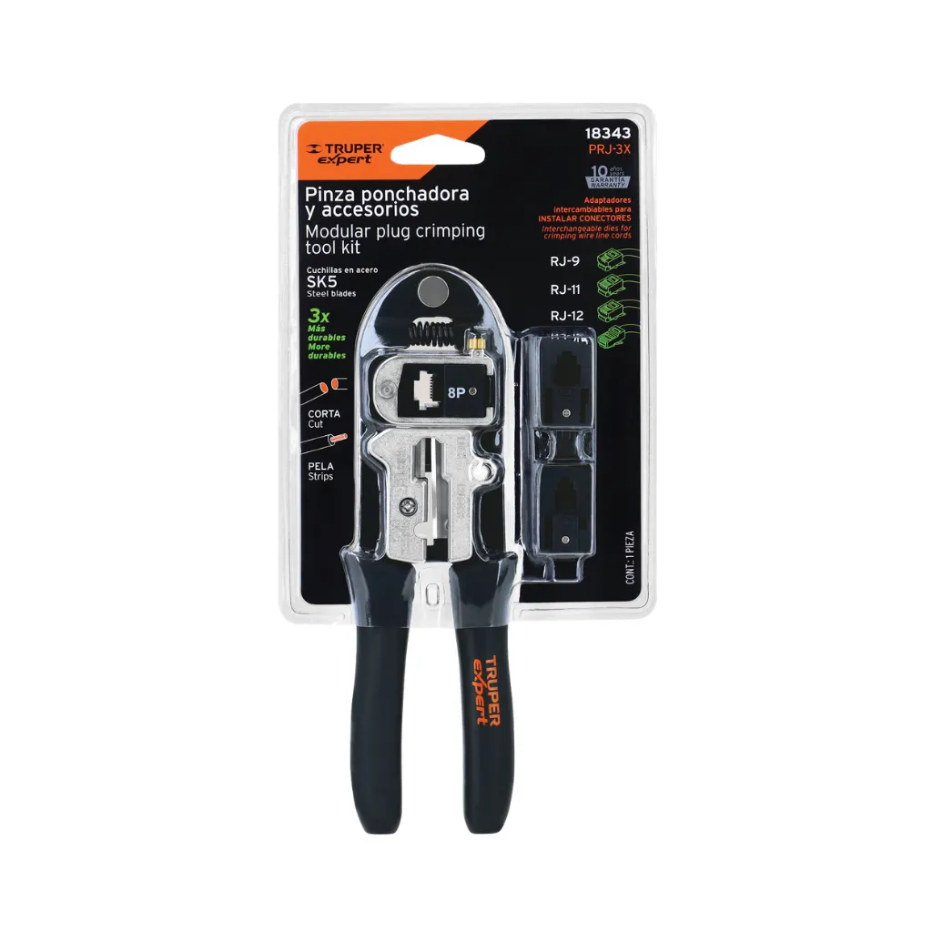 [18343] ALICATE CRIMPING RJ45-09-11-12 PRJ-3X TRUPER
