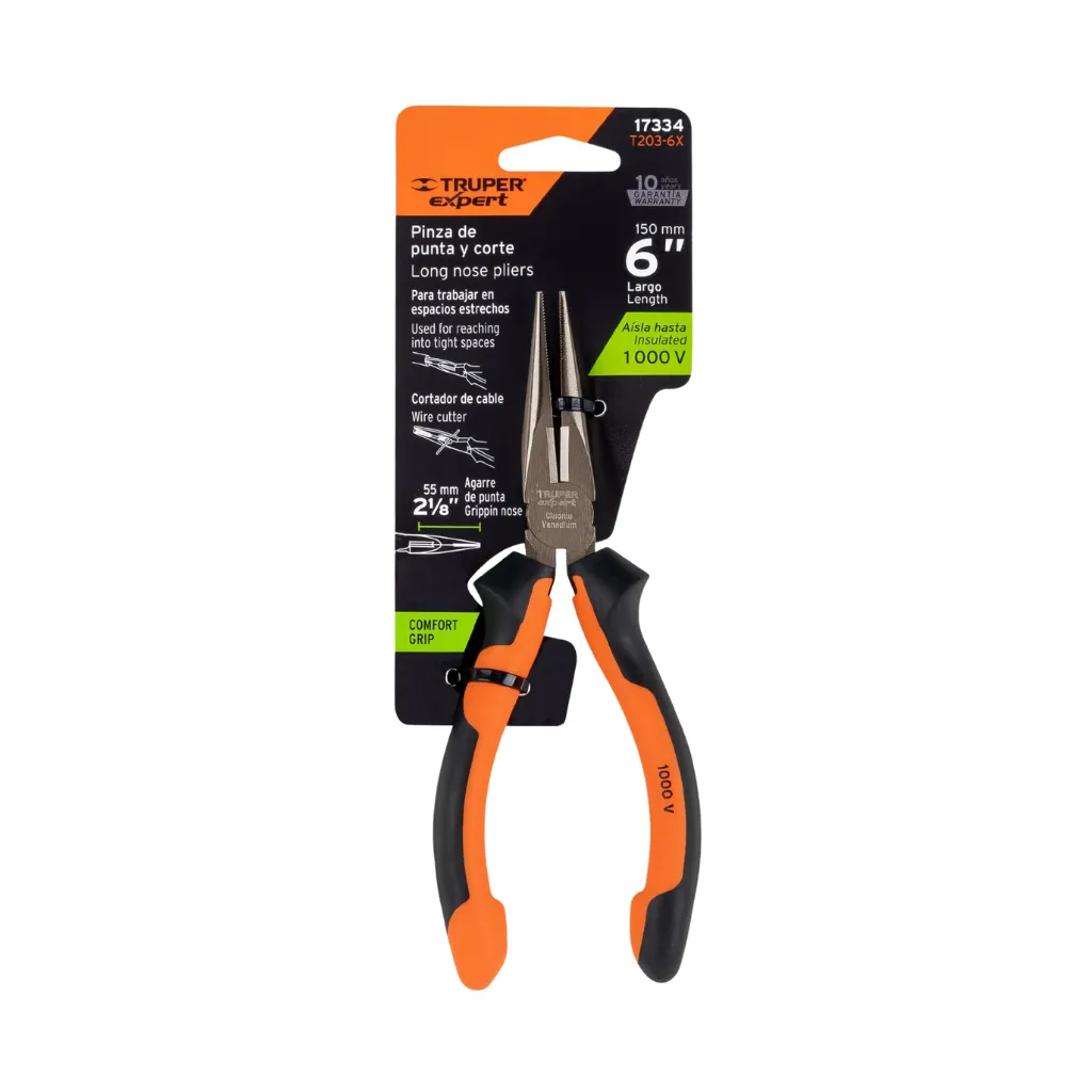 ALICATE PUNTA 6" CONFORT GRIP T201-6X TRUPER