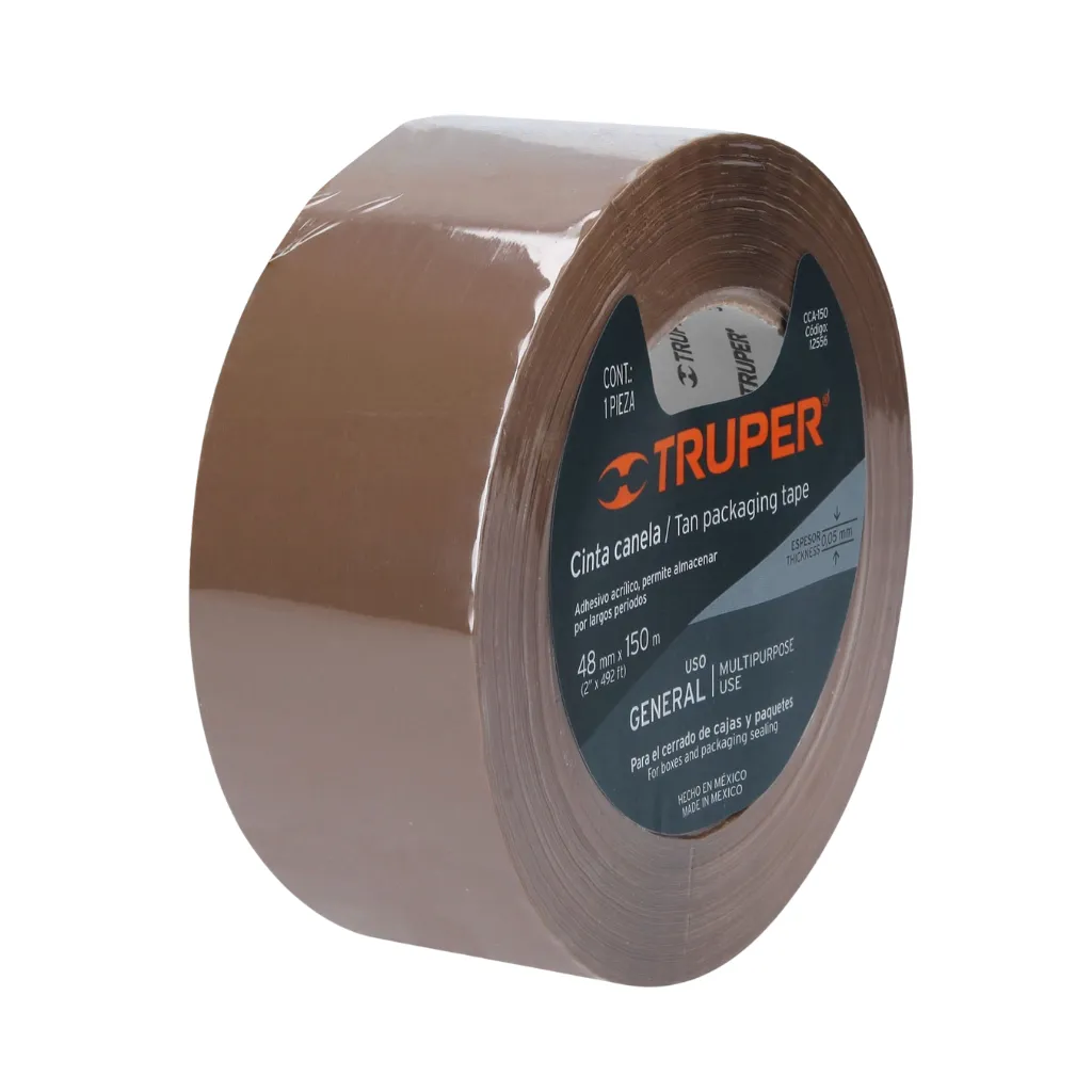[12556] CINTA DE EMBALAJE CANELA GRANDE  150M TRUPER