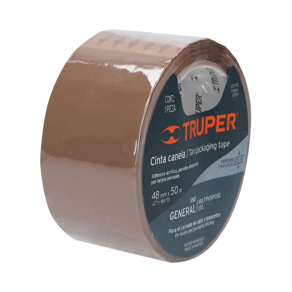 [12554] CINTA DE EMBALAJE CANELA GRANDE  50M TRUPER