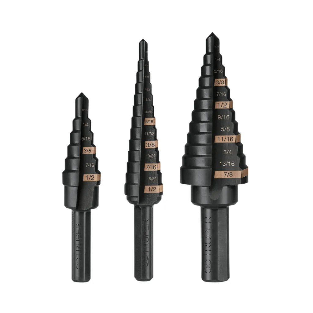 [100988] JUEGO DE BROCAS ESCALONADAS 3 PIEZAS TRUPER