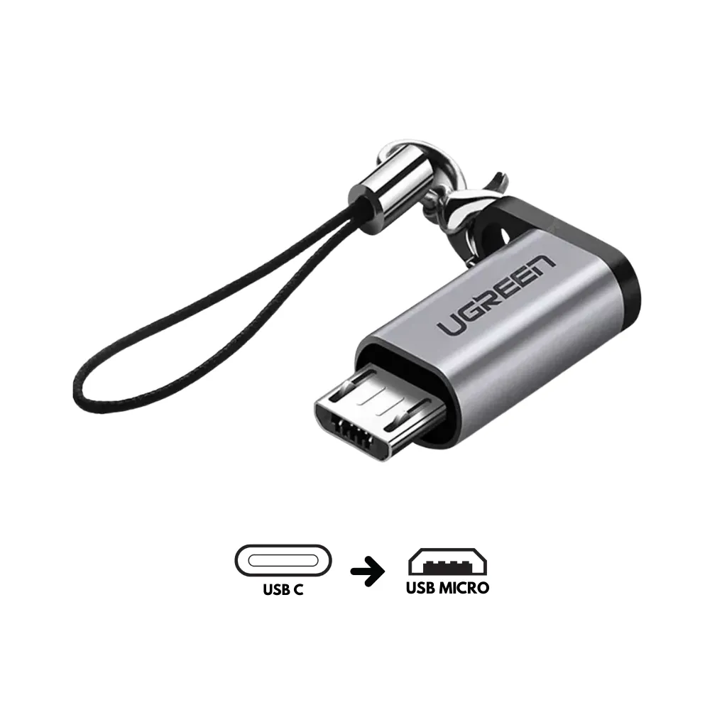 [50590] ADAPTADOR MICRO USB MACHO A USB-C HEMBRA UGREEN
