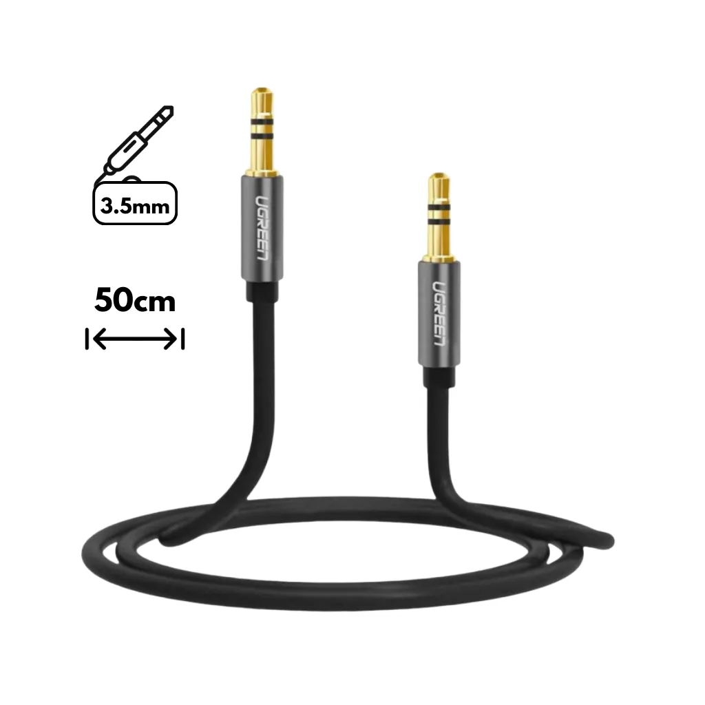 [10732] CABLE 3.5MM MACHO A 3.5MM MACHO 0.50CM UGREEN