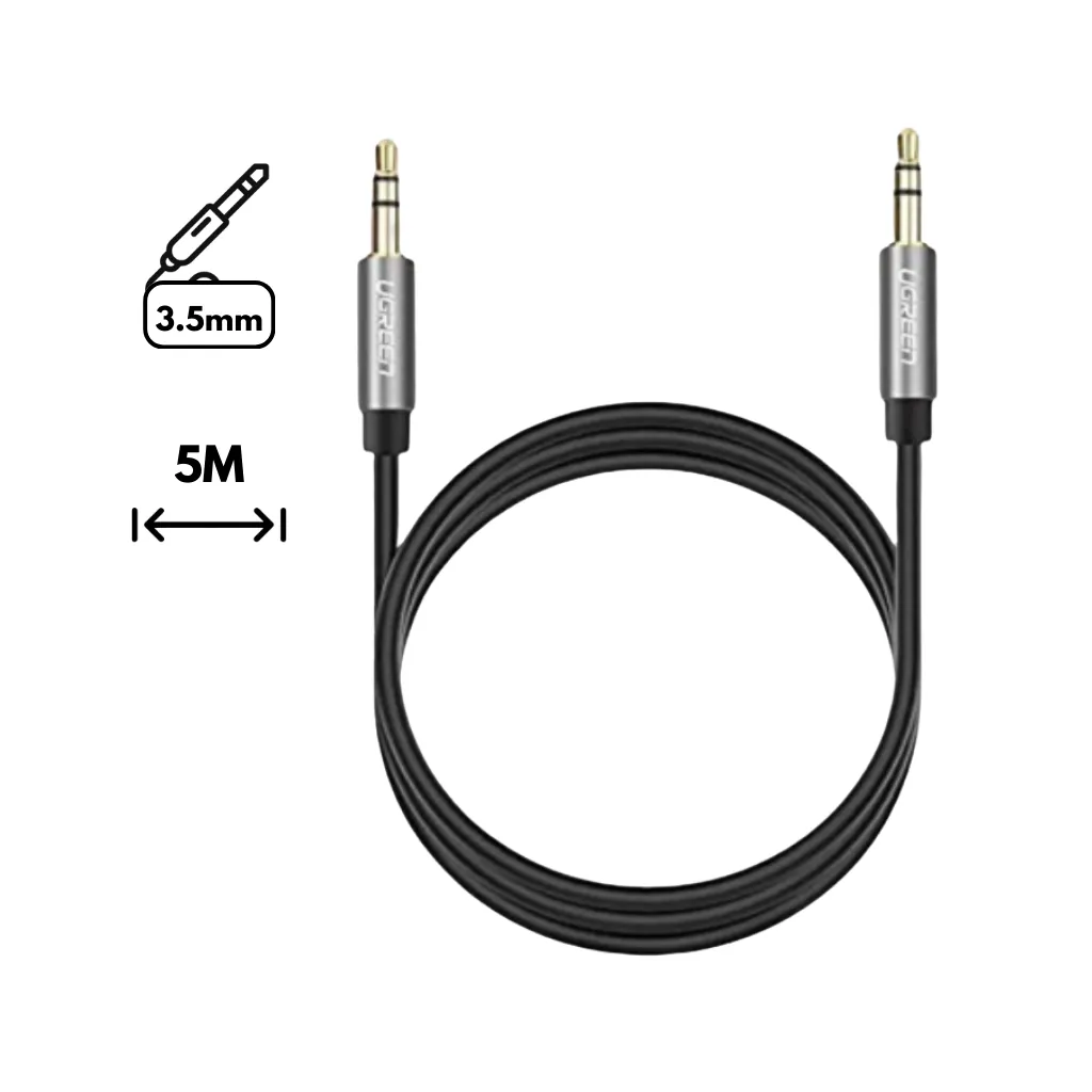 [10737] CABLE 3.5MM MACHO A 3.5MM MACHO 5MTS UGREEN
