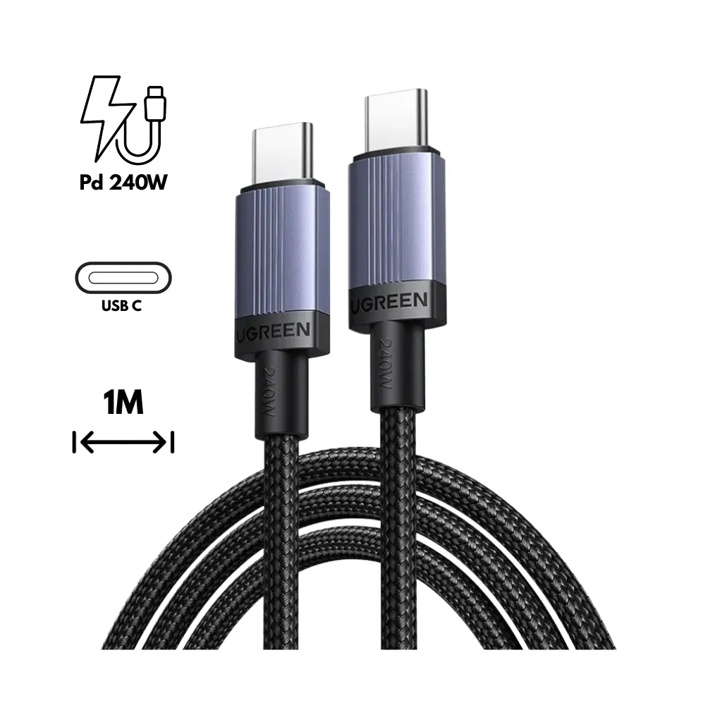 CABLE DE CARGA RÁPIDA TIPO C A TIPO C PD N DE 240 W Y 1 M L532 UGREEN