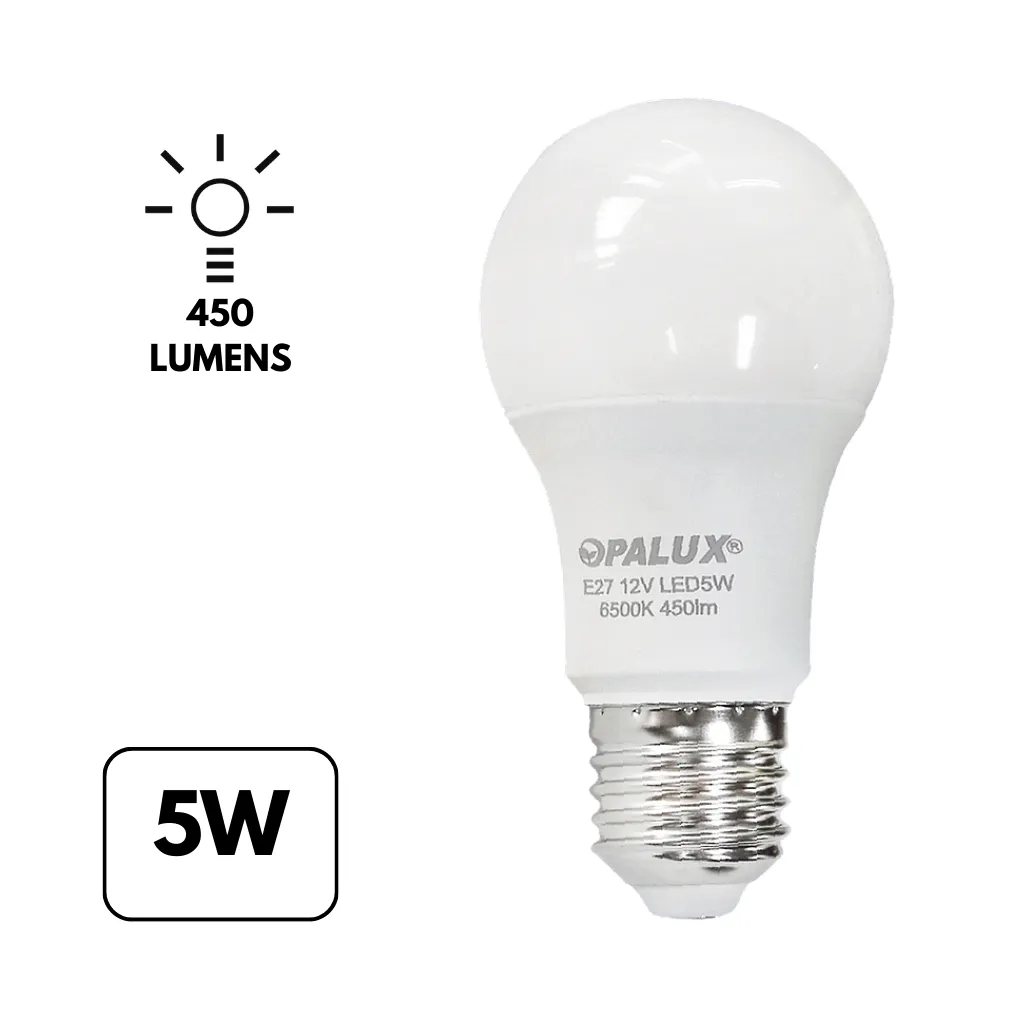 FOCO LED BOMBILLA 5W-12V 450LM BLANCO OPALUX