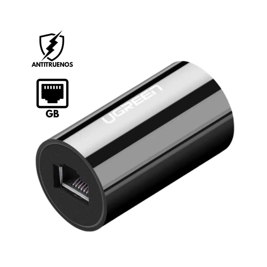 [30837] EMPALME P/CABLE ETHERNET ANTI-TRUENOS ADAPTADOR F/F UGREEN
