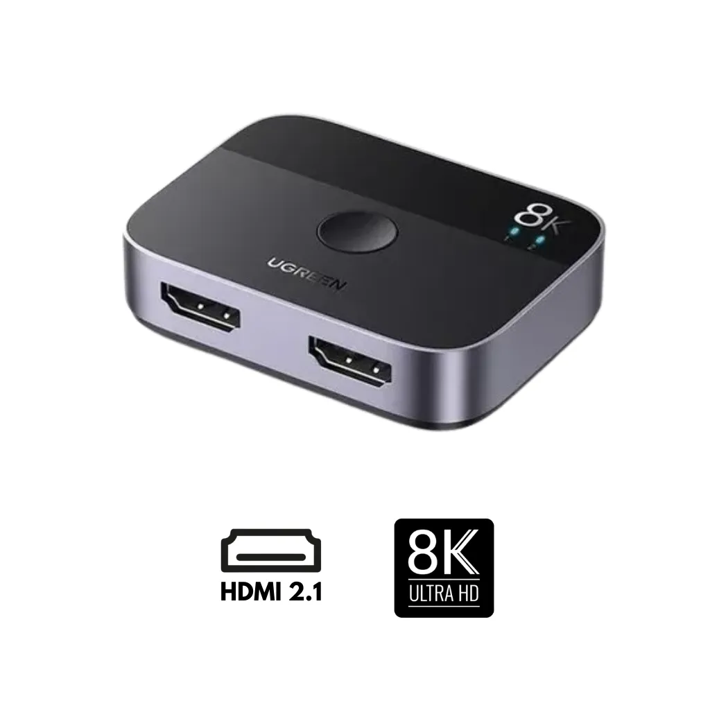 SWITCH HDMI 2.1 ULTRA HD 8K @60HZ SPLITTER 2 EN 1 CM561 UGREEN