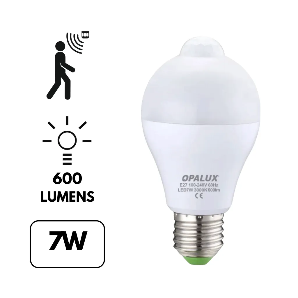 [ST-461A] FOCO LED C/SENSOR DE MOVIMIENTO CALIDO OPALUX