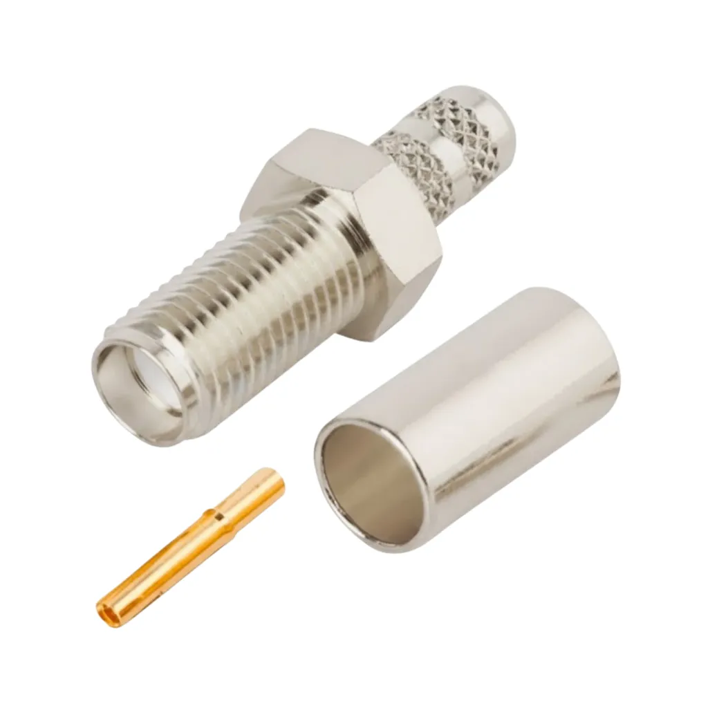 [SMA6111A1-NT] CONECTOR SMA HEMBRA  PRESION RG-58 P/SOLDAR AMPHENOL