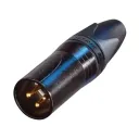 PLUG CANON AEREO 3PIN NEGRO TIPO NEUTRIK GENERICO