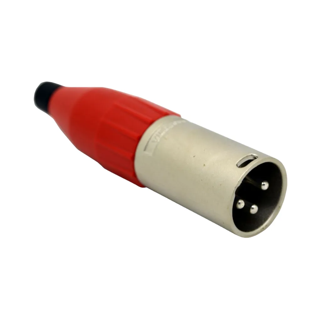PLUG CANON AEREO 3P ROJO AMPHENOL