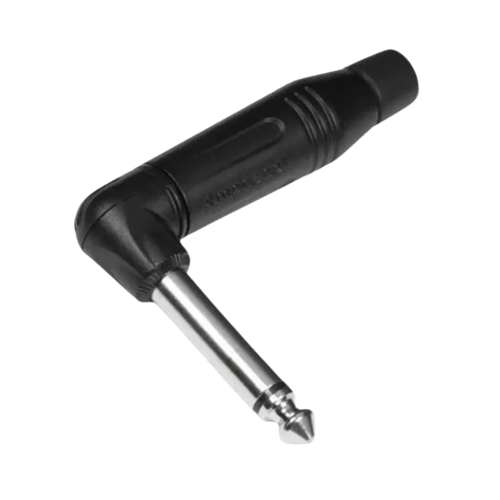 PLUG MONO ANGULO 1/4 (6.35MM) STANTARD NEGRO AMPHENOL