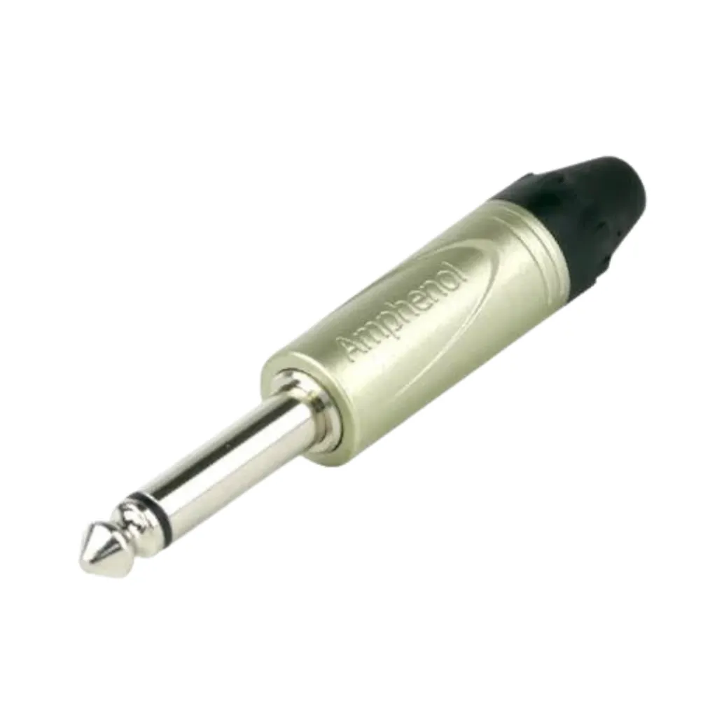 [QM2P] PLUG MONO 6.3MM NIQUELADO - SERIE Q AMPHENOL