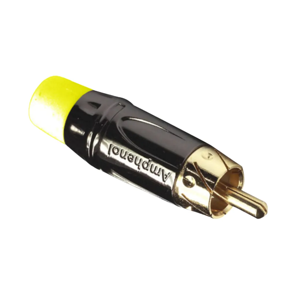 [ACPL-CYL] PLUG RCA METAL CROMADO/AMARILLO AMPHENOL
