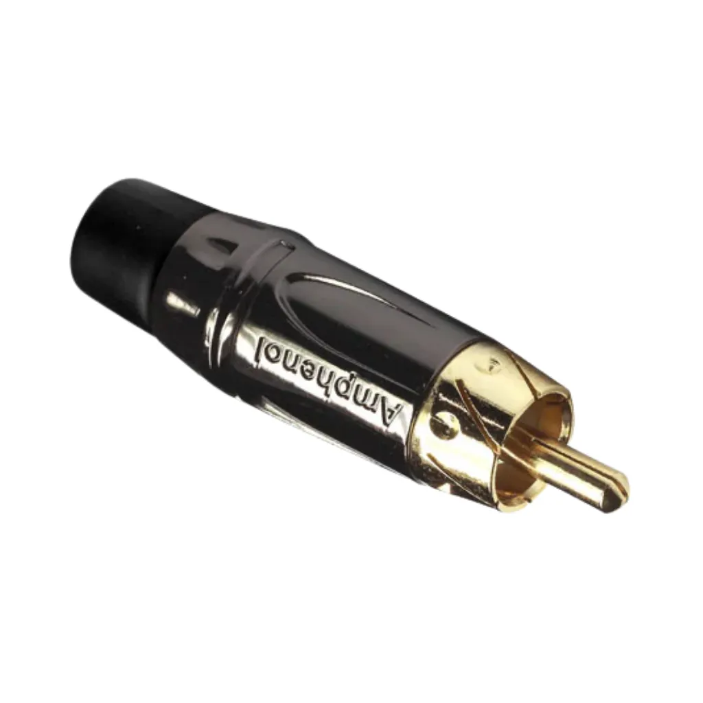 PLUG RCA METAL CROMADO/NEGRO AMPHENOL