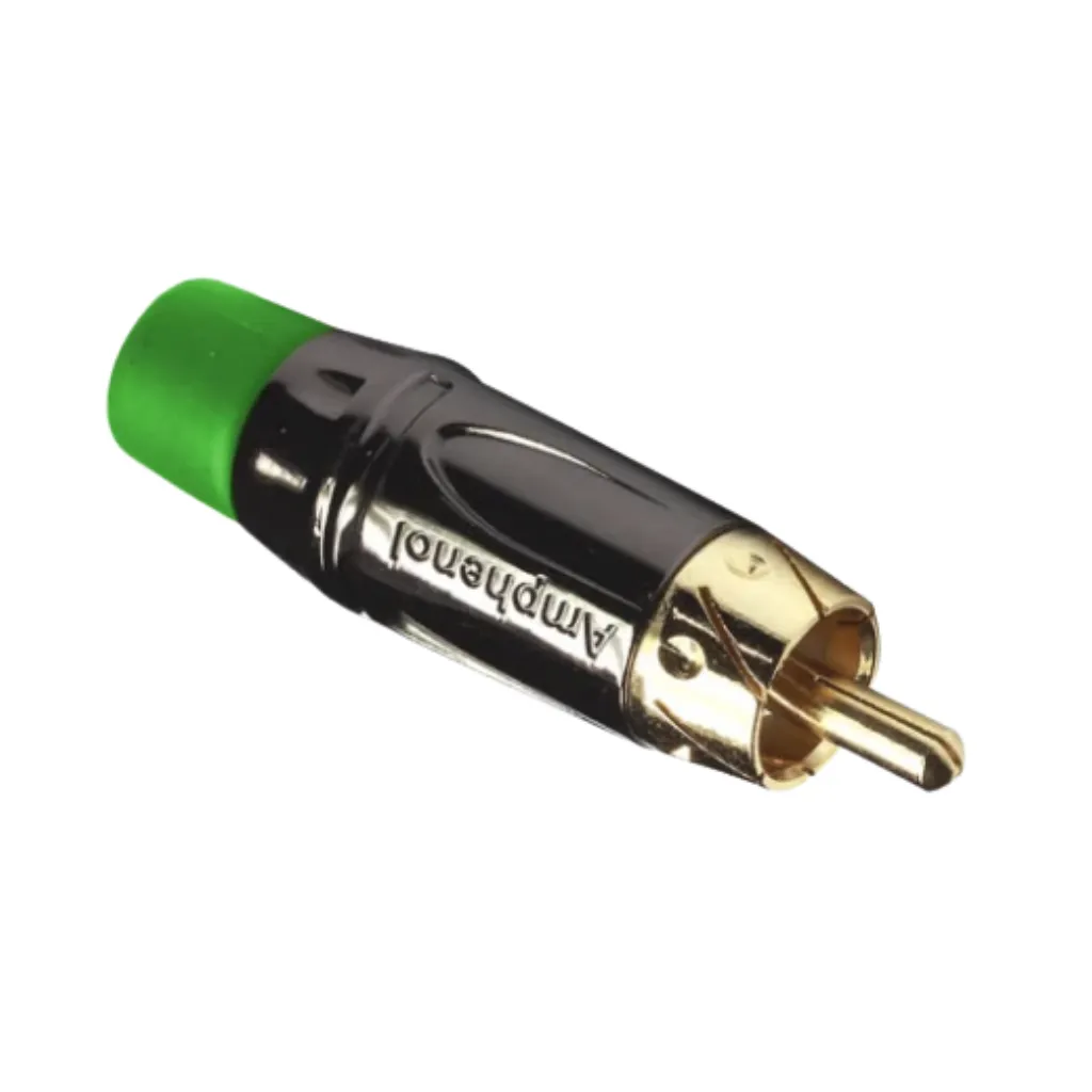 [ACPL-CGR] PLUG RCA METAL CROMADO/VERDE AMPHENOL