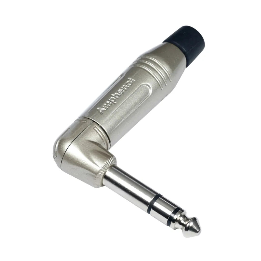 [ACPS-RN] PLUG STEREO ANGULO 1/4 ANGULO (6.35MM) CROMADO AMPHENOL