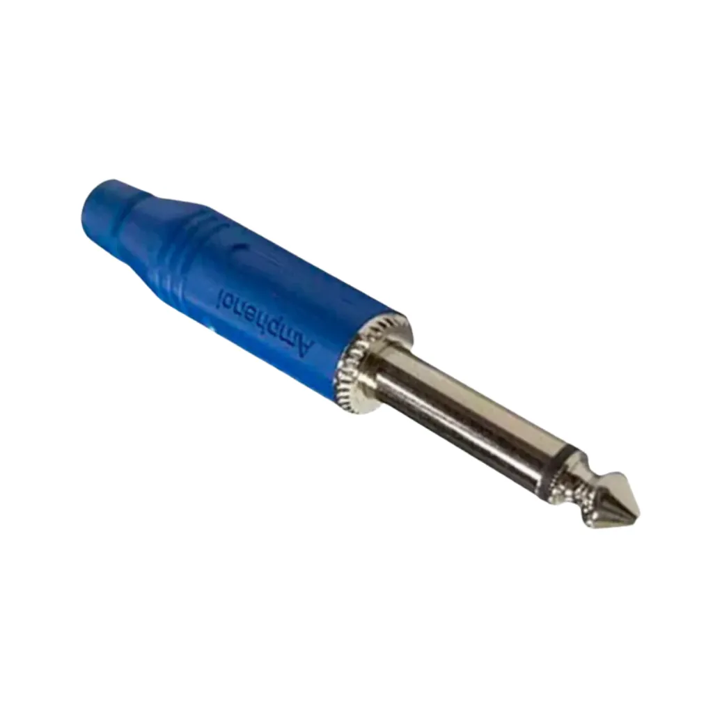 PLUG MONO 6.3MM STANTARD AZUL AMPHENOL