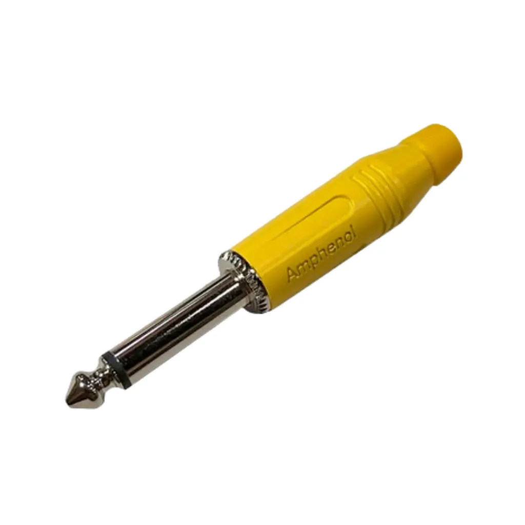 PLUG MONO 6.3MM STANTARD AMARILLO AMPHENOL