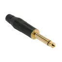 PLUG MONO 6.3MM BAÑADO EN ORO NEGRO AMPHENOL
