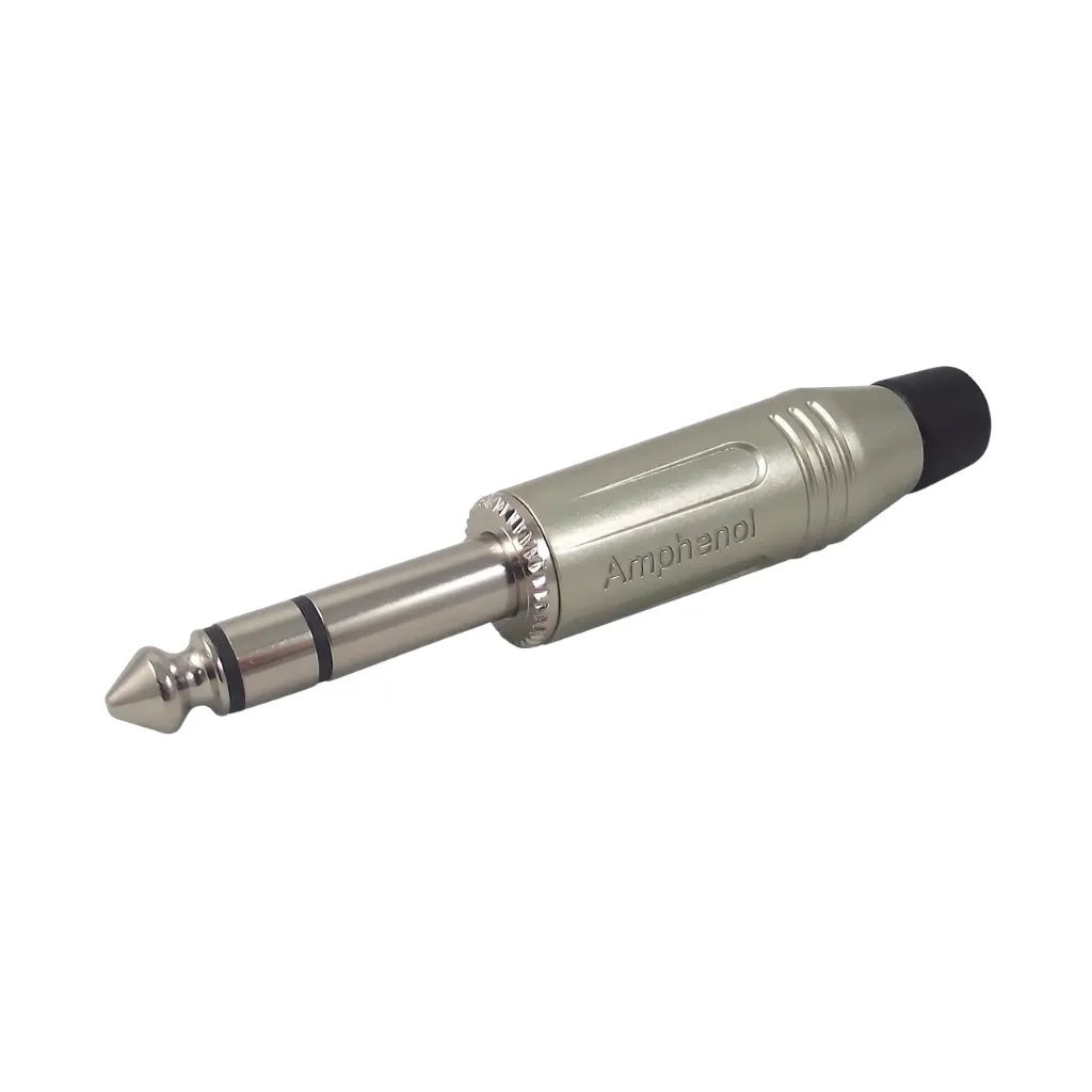PLUG STEREO RECTO 6.3MM STANDARD CROMADO AMPHENOL