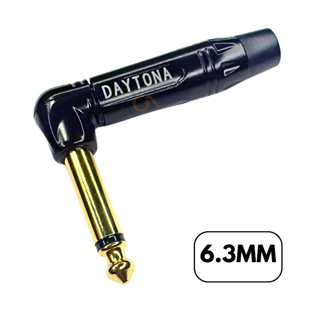 PLUG MONO 6.3MM TIPO "L" NEGRO DAYTONA