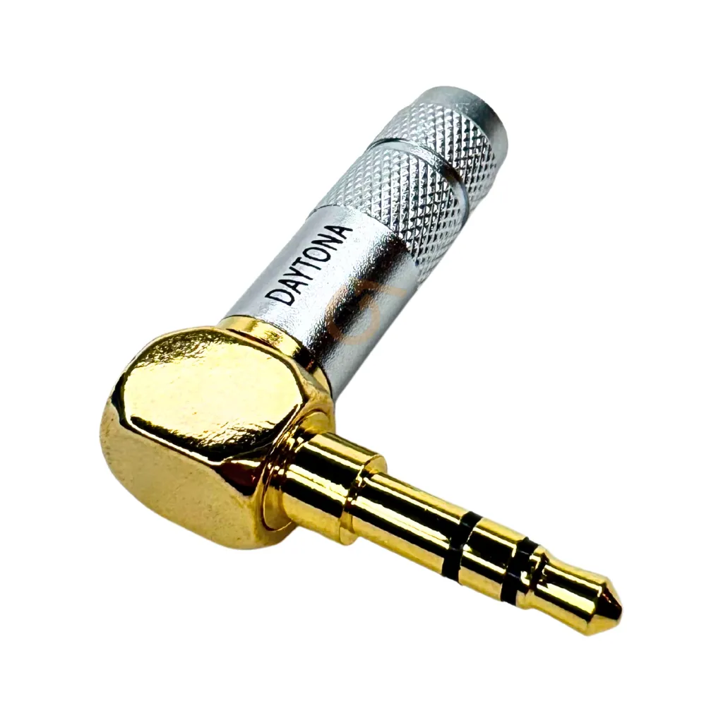 CONECTOR STEREO 3.5MM TIPO "L" PLATA DAYTONA