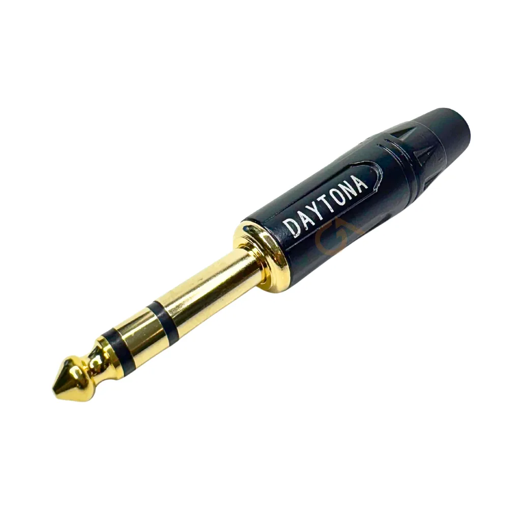CONECTOR STEREO 6.3MM NEGRO DAYTONA