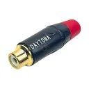 CONECTOR RCA HEMBRA ROJO DAYTONA