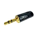 PLUG STEREO CHICO 3.5MM PARA CABLE 6.5MM BATBLACK