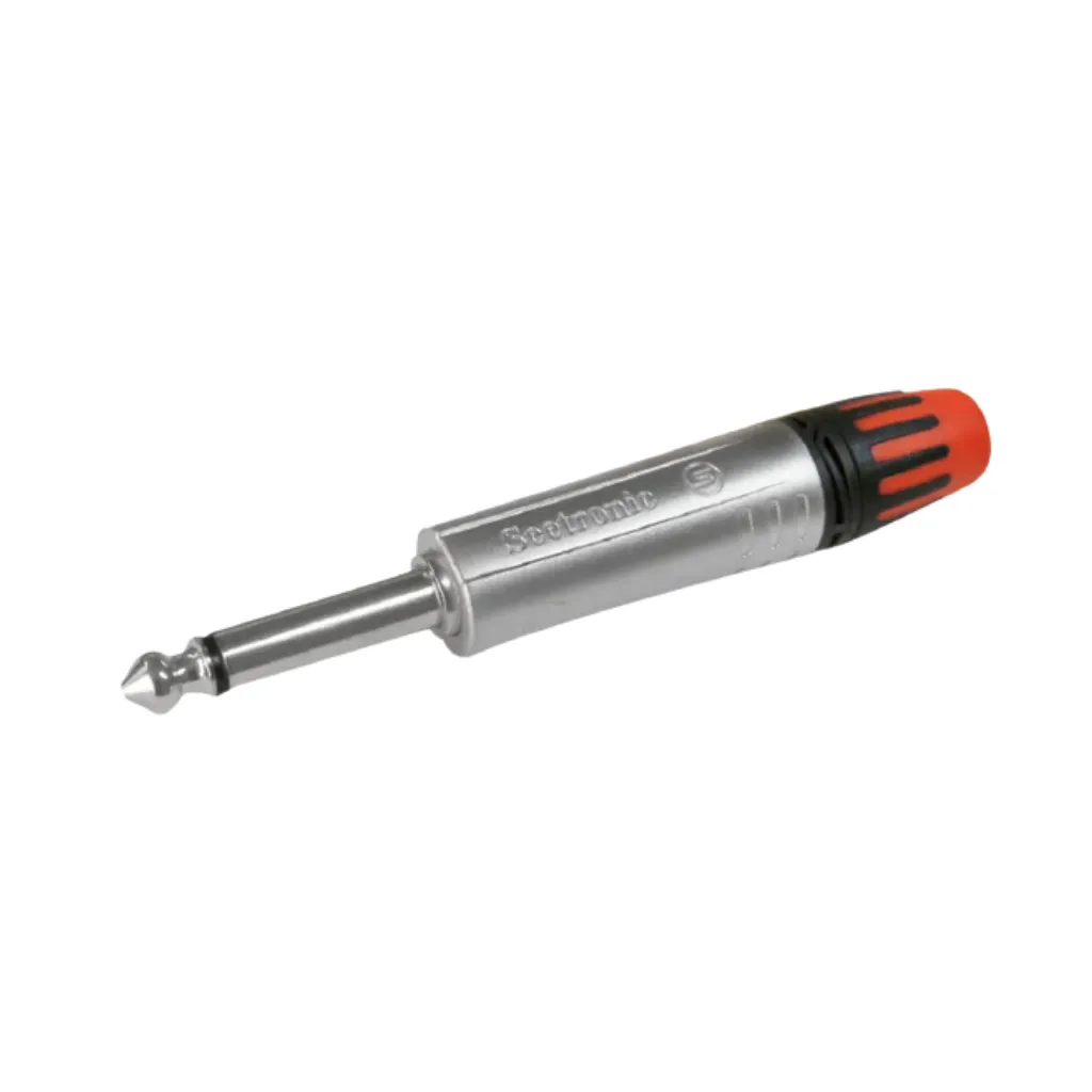 [MP2X-R] PLUG MONO 6.3MM ROJO SEETRONIC