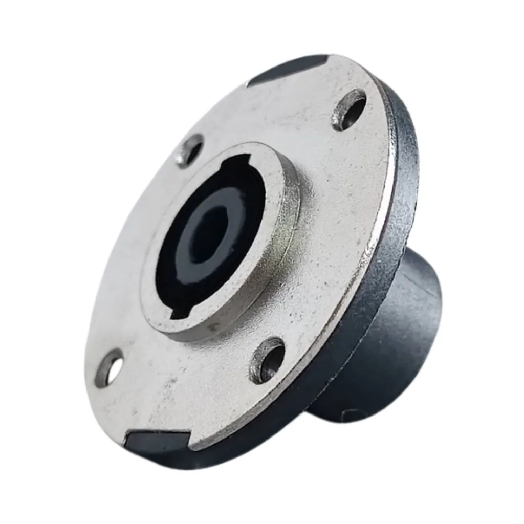 JACK SPIKON CHASIS 4PIN REDONDO PLASTICO C/CUBIERTA DE METAL LOSEN