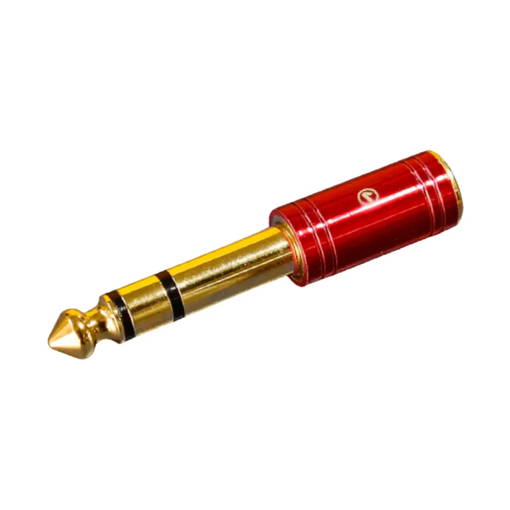 [LB2036-2R] ADAPTADOR METAL DE PLUG STEREO 6.35MM A JACK 3.5MM LOSEN
