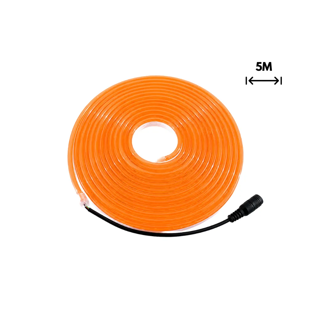LED NEON 12V 2835 12D 6X12 5 M NARANJA