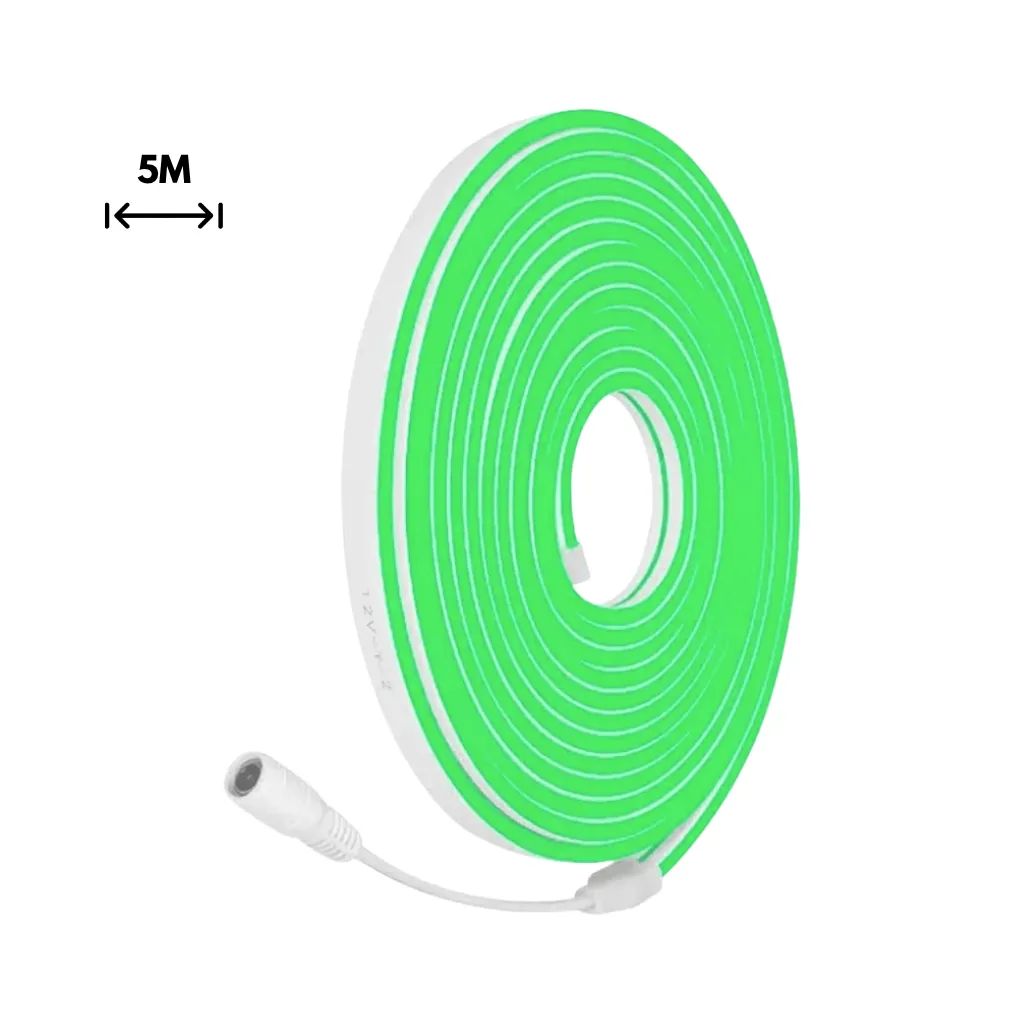 LED NEON 12V 2835 12D 6X12 5 M VERDE