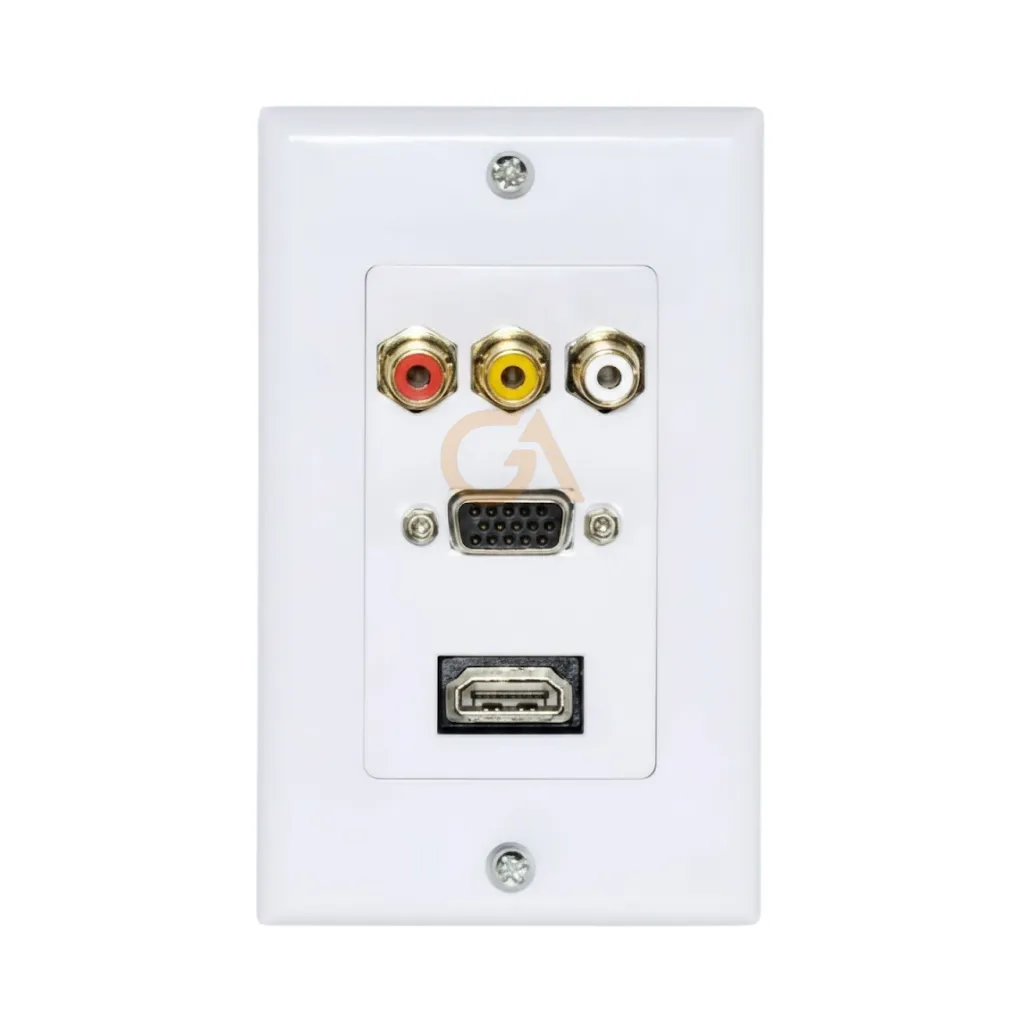 [YKZ-HMR3VA] PLACA DE PARED HDMI 3RCA Y JACK VGA LANCOM