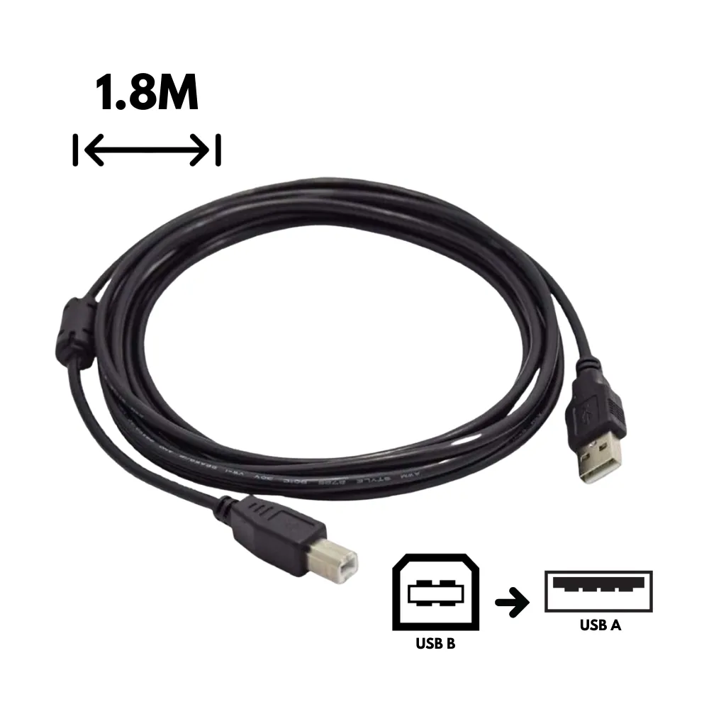 [USB-AM/BM-1.80M] CABLE USB P/IMPRESORA A MACHO-B MACHO NEGRO 1.80M LANCOM