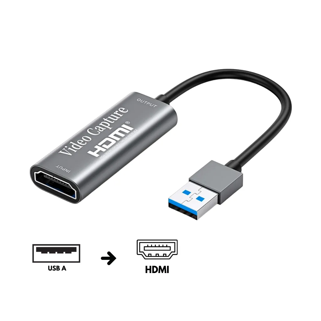 [HU-02] USB MACHO A HDMI HEMBRA VIDEO CAPTURADOR CON FULL MAX