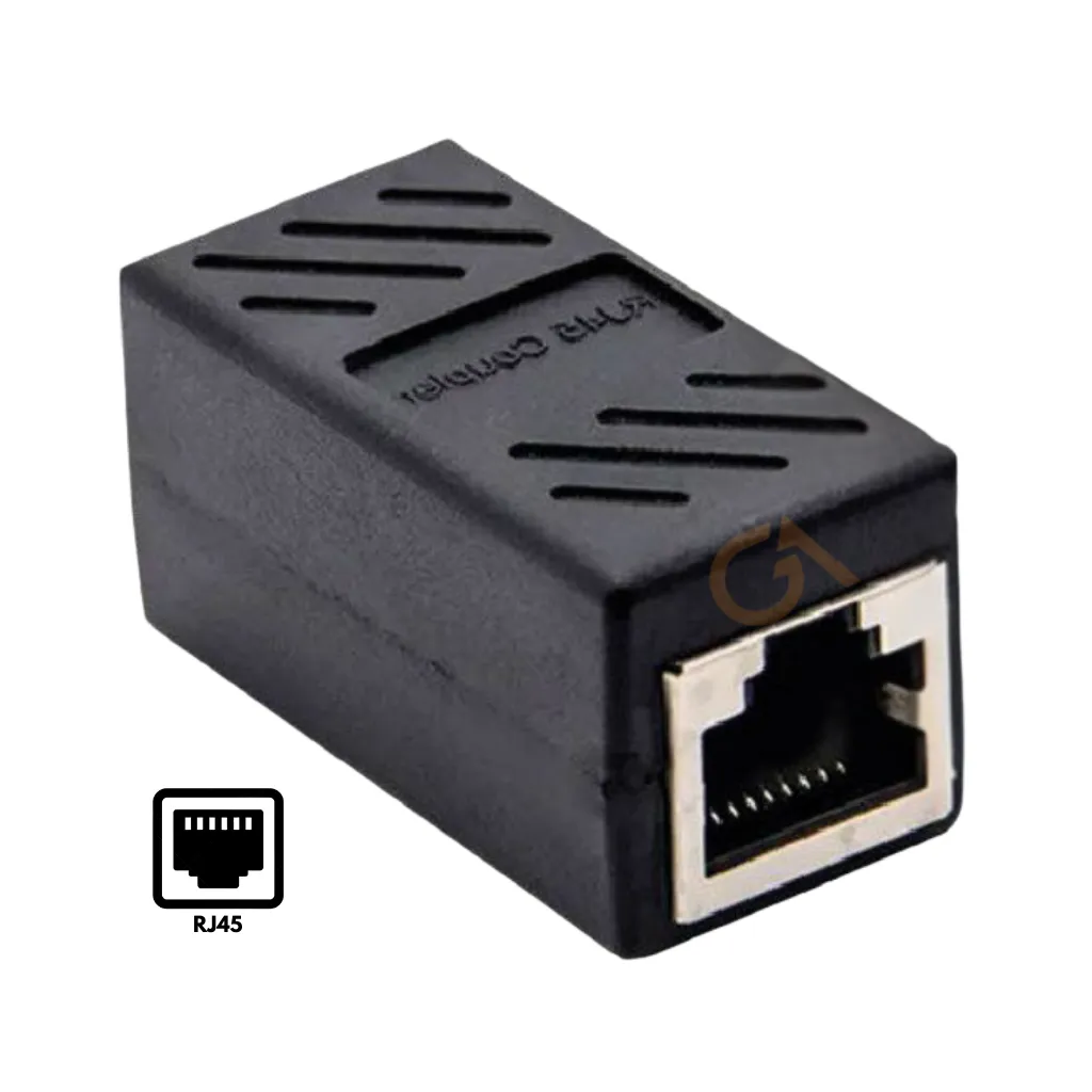 [RJ45-1P] EMPALME RJ45 NEGRO Y METAL (AD-HD-50) FULL MAX