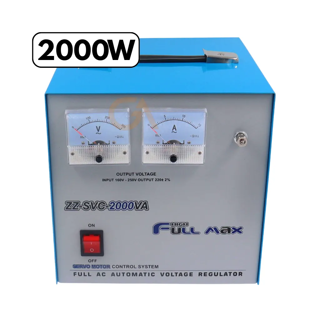 ESTABILIZADOR DE VOLTAJE AUTOMATICO SERVOMOTOR 2000VA FULL MAX