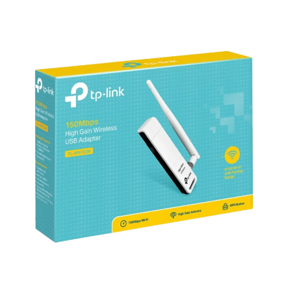 [TL-WN722N] ADAPTADOR DE RED INALAM. USB 150M CON ANTENA DESM. TP-LINK