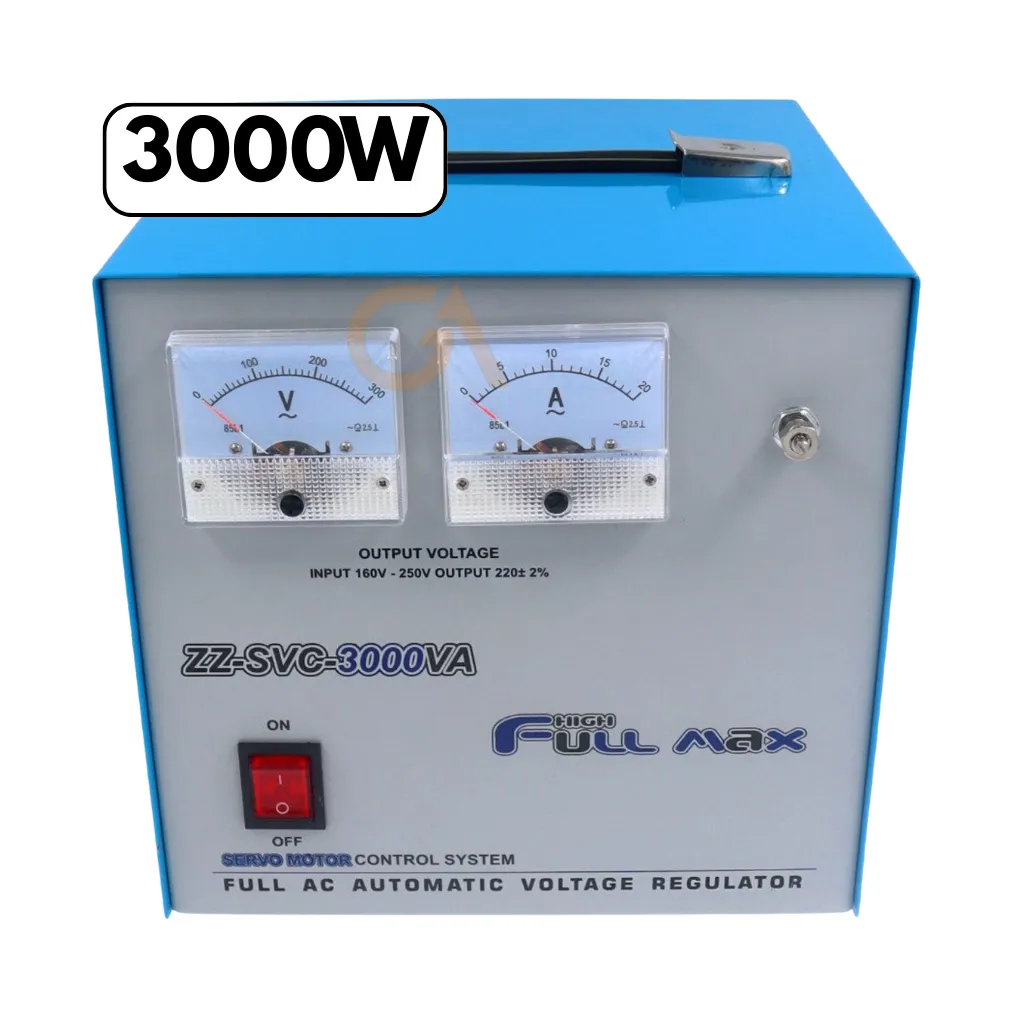 [SVC-3000VA] ESTABILIZADOR DE VOLTAJE AUTOMATICO SERVOMOTOR 3000W FULL MAX